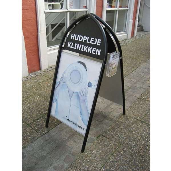 Gotik Classic Kundenstopper mit Logo schild - 50x70 cm - schwarz #14