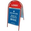 Expo Gotik Kundenstopper mit Logo schild - A1 - rot #2