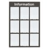 Info-Modultafel aus Kunststoff mit APET-Frontplatten, anthrazit - 9xA4 #1