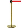 Absperrpfosten in Gold mit rotem Gurt #1