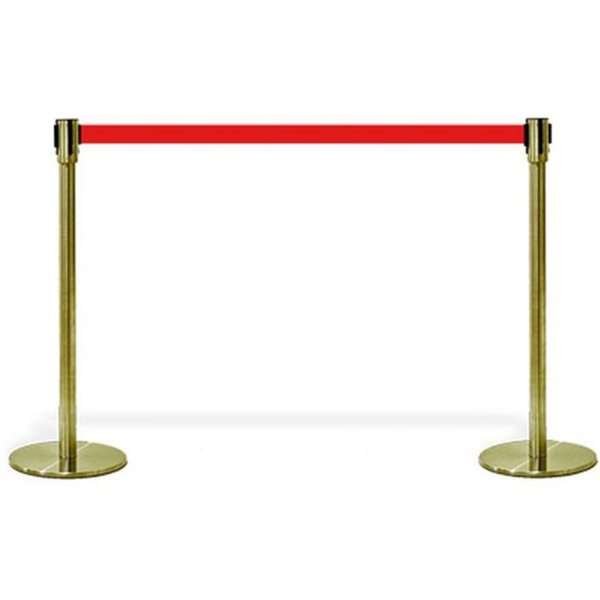 Absperrpfostensystem, 2 Ständer mit rotem Band #1
