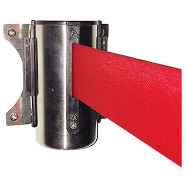 Absperrpfosten-Bandspender zur Wandmontage, rot #1