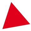 Magnet Dreieck 2x2 cm (49 Stk. pro Bogen) - Rot #1
