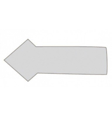 Magnetpfeil 1x2 cm (30 Stück pro Blatt) - Grau #1