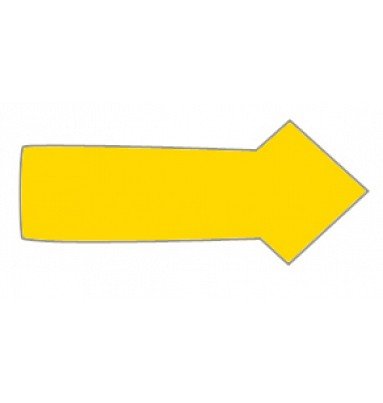 Magnet Pfeil 1x2 cm (30 Stück pro Bogen) - Gelb #1
