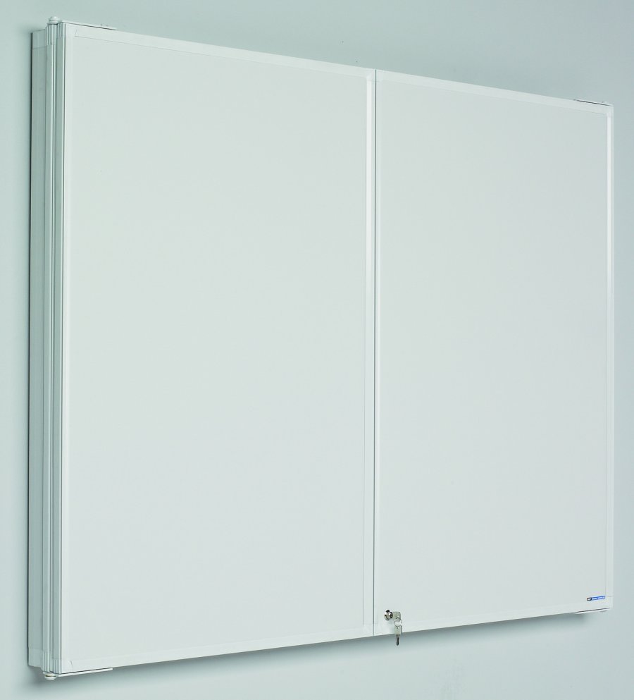 Klappbares Whiteboard, abschlie&szlig;bar, Cabinet, magnetisch, f&uuml;r die Wand, 120 x 190 cm