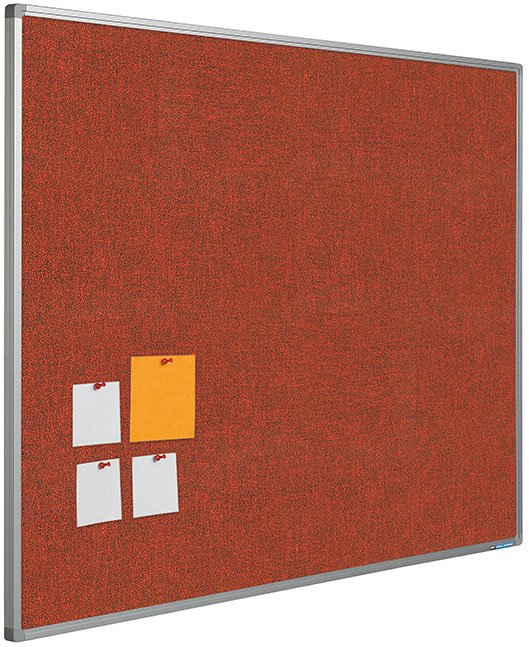 Pinnw&auml;nde mit Camira Stoff - 90x180cm, Orange-Rot