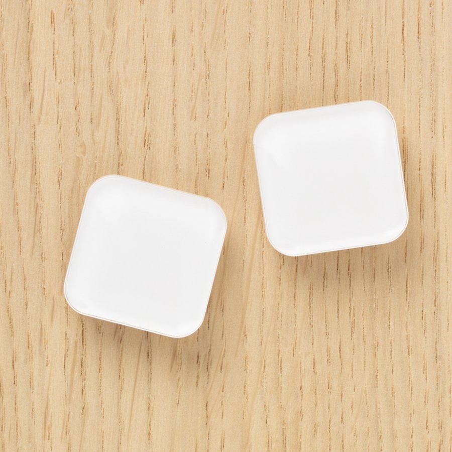 Starke Glasmagnete weißes Quadrat, 2er-Pack #1