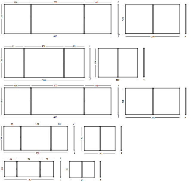 Whiteboard mit 2 Türen (5 Seiten), abschließbar - 60x90 cm (60x180 cm) - ohne Verschlusssystem #7