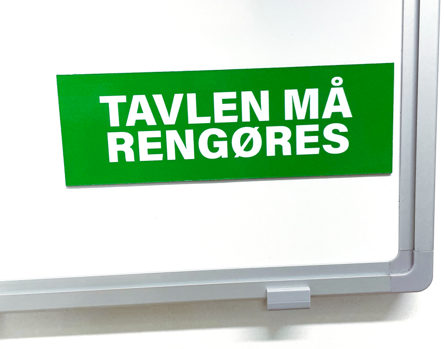 Magnetisches Schild mit Reinigungsregeln für Whiteboard, wendbare Magnetscheibe HxBxD 50x150x1 mm inkl. beidseitigem Druck #2