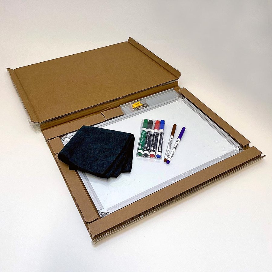 Whiteboard lackiert, 45 x 30 cm, inkl. Mikrofasertuch und 6 Markern #3