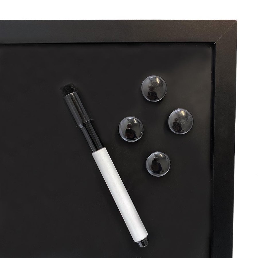Whiteboard mit Wochenplan ENGLISCH, Kork- und Kreidetafel 70 x 50 cm, inkl. schwarzer magnetischer Marker, 4 x schwarze 20 mm Magnete, 12 schwarze Nadeln und 1 Packung Kreide (5 Stk.) #5