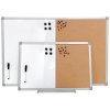 Whiteboard- und Kork-Kombitafel-Set 60x40cm, inkl. schwarzer Magnetmarker, 4 x schwarze 20-mm-Magnete, 12 schwarze Nadeln und Montagesatz #12