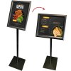 BASIC Infostand A4 - 92mm hoch - A3 Klapprahmen profil 25mm, schwarz #1
