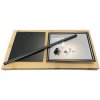 BASIC Infostand A4 - 92mm hoch - A3 Klapprahmen profil 25mm, schwarz #7
