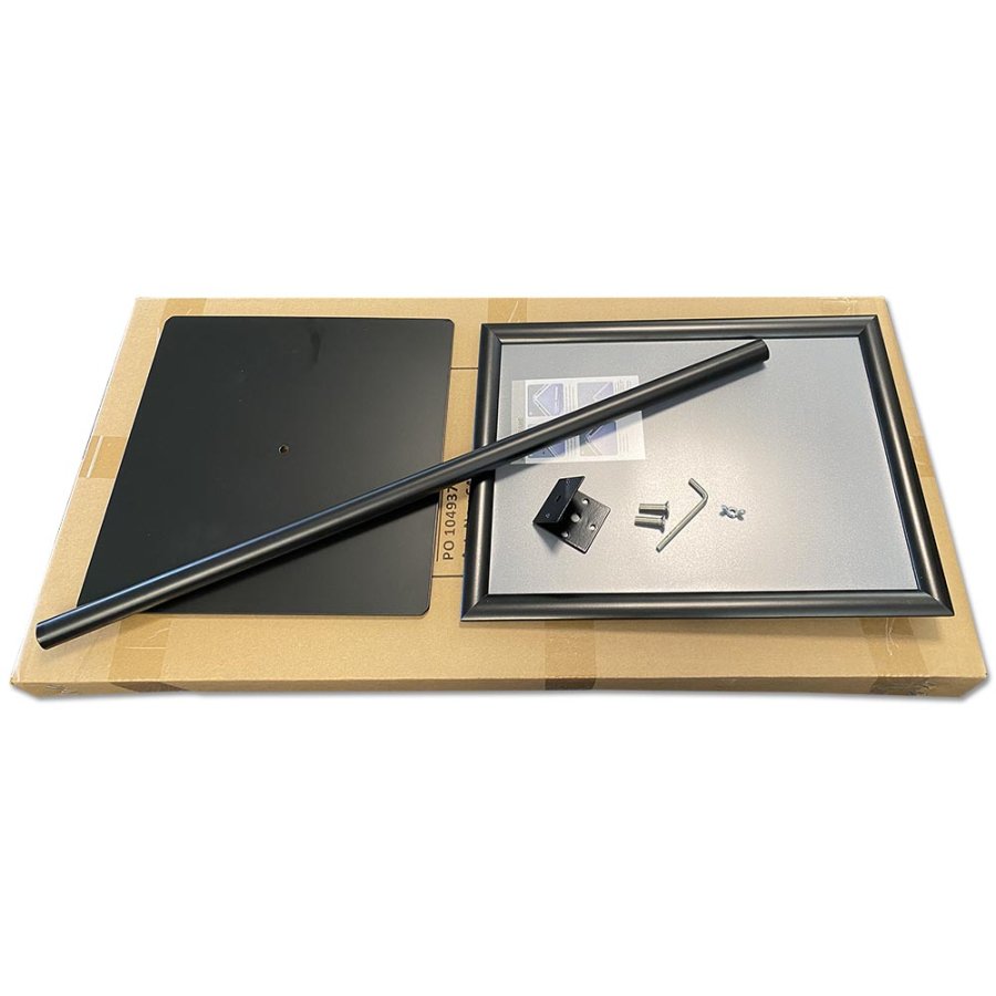 BASIC Infostand A4 - 92mm hoch - A3 Klapprahmen profil 25mm, schwarz #7