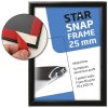Klapprahmen Fast-Fix (mit rückseitig montiertem Klebeband, Alu/Schwarz RAL 9005, 25mm, A5 #1