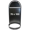 Gotik Circle Kundenstopper mit Logo schild, schwarz - 70 x 100 cm #2