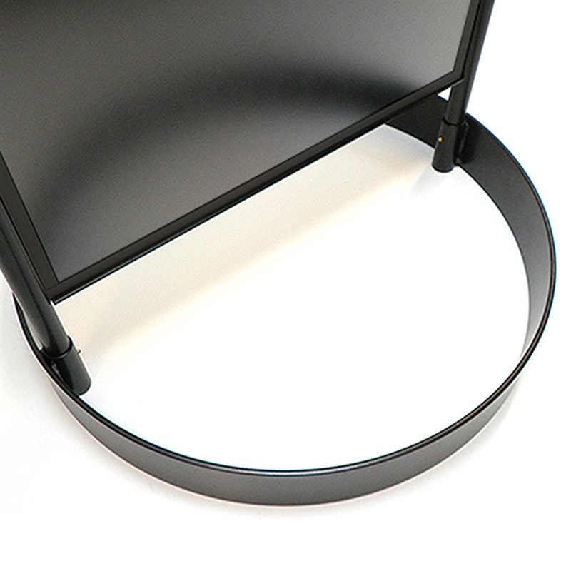 Gotik Circle Kundenstopper mit Logo schild, schwarz - A1 #5