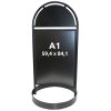 Gotik Circle Kundenstopper mit Logo schild, schwarz - A1 #2