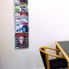 Broschürenhalter für die Wand 9xA5 oder A6 Horizontal silber #7