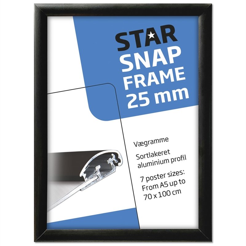 Klapprahmen mit 25mm Aluminiumprofil, schwarz - A5 #7