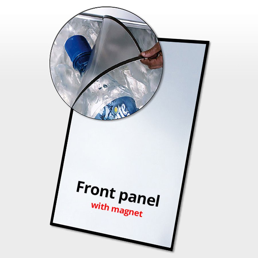 PET-Frontplatte mit Magnet, schwarzer Rand - 73 x 103 cm #1