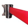 Crowd Barrier Absperrung, Wandspender, Edelstahl mit 3 Meter langem rotem Gürtel #3