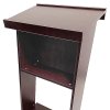 Rednerpult aus schwarzem Holz mit Rollen - Flexibles und elegantes Holzpodium #2