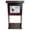 Elegantes Schwarzes Holz-Rednerpult mit A3 Silberrahmen - Wood Podium von Fast-Fix #1