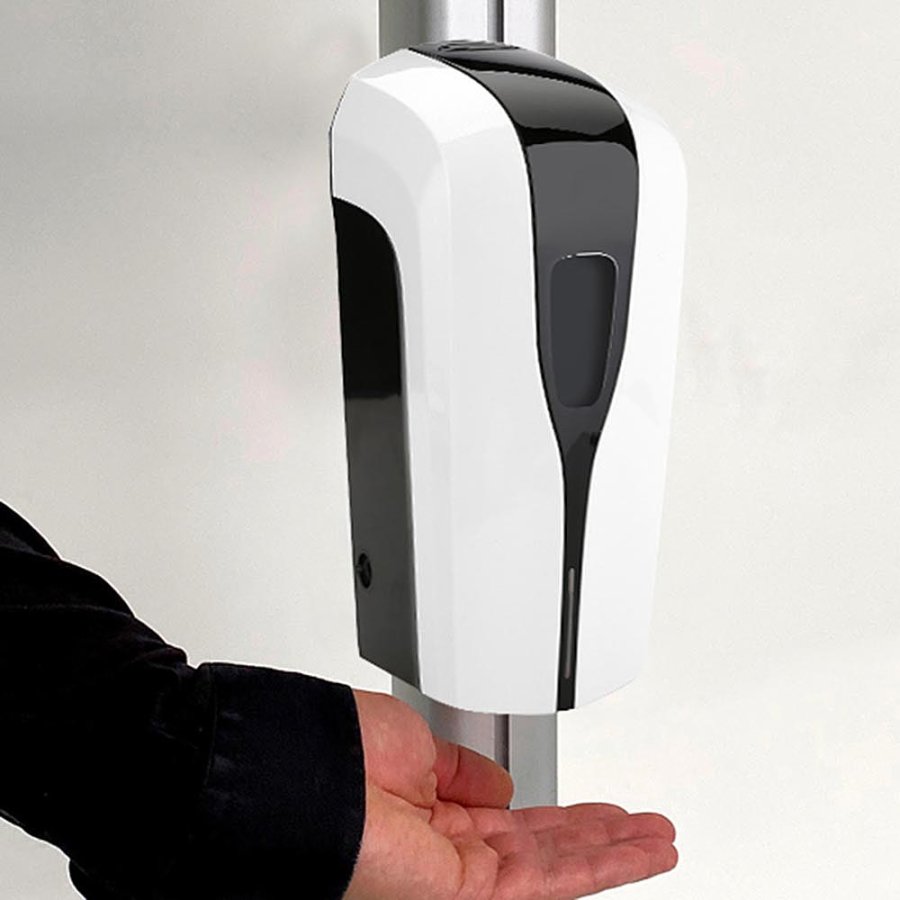 Handedesinfektionsständer mit automatischem Spender und A2-Klapprahmen #12
