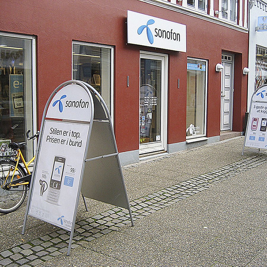 Expo Gotik Kundenstopper mit Logo schild - A1 - weiß #18