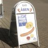 Expo Gotik Kundenstopper mit Logo schild - A1 - weiß #19