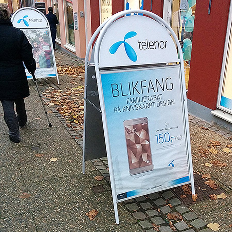 Expo Gotik Kundenstopper mit Logo schild - A1 - weiß #21