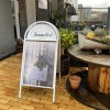Expo Gotik Kundenstopper mit Logo schild - A1 - weiß #22