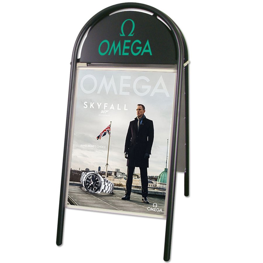 Expo Gotik Kundenstopper mit Logo schild - A1 - schwarz #7