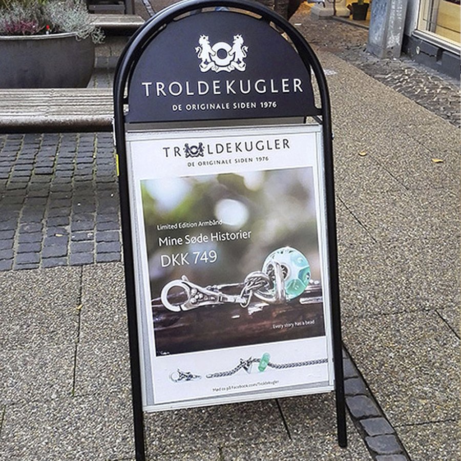 Expo Gotik Kundenstopper mit Logo schild - A1 - schwarz #12