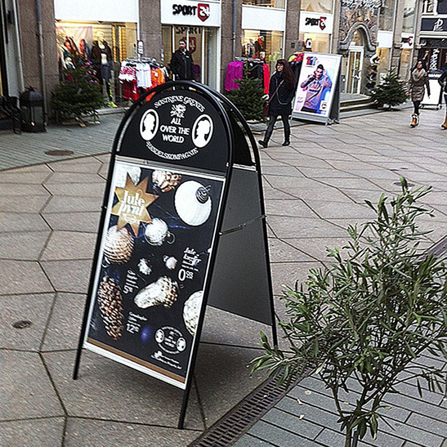Expo Gotik Kundenstopper mit Logo schild - A1 - schwarz #13