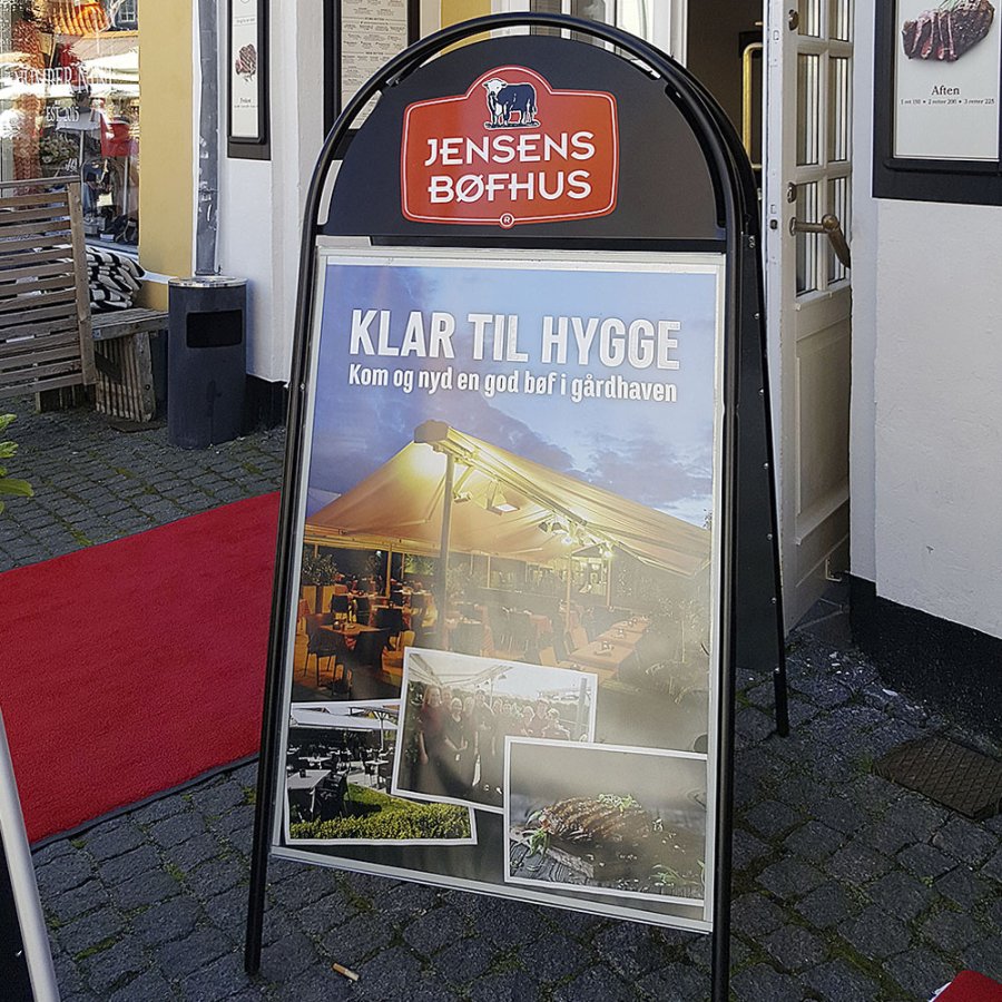 Expo Gotik Kundenstopper mit Logo schild - A1 - schwarz #15