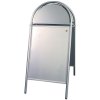 Expo Gotik Kundenstopper mit Logo schild - A1 - Silber #8
