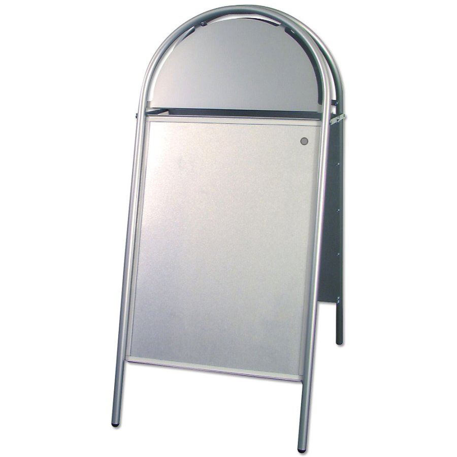 Expo Gotik Kundenstopper mit Logo schild - A1 - Silber #8