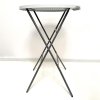 Klapptisch Ø 80cm: Weiße Tischplatte & Schwarzes Stahlgestell, Höhe 110cm #2