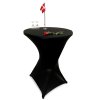 Elastische schwarze Tischdecke für Eventtisch Ø80 cm - Stilvoll und Praktisch #1