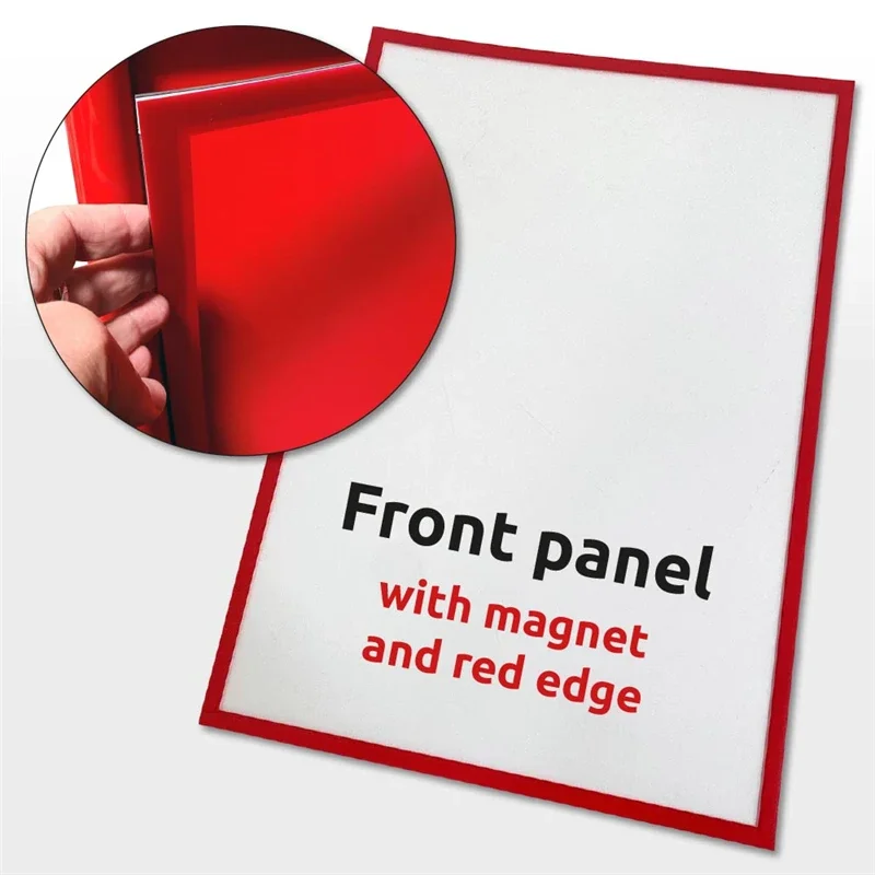 APET Frontplatte mit Magnet A1 mit rotem Druckrand #1