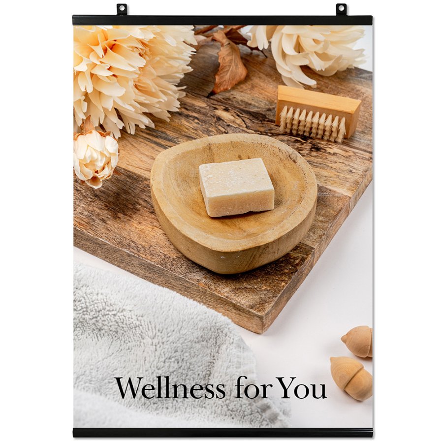 Plakatleisten in Schwarz mit Aufhängeösen - Set aus 2, A2