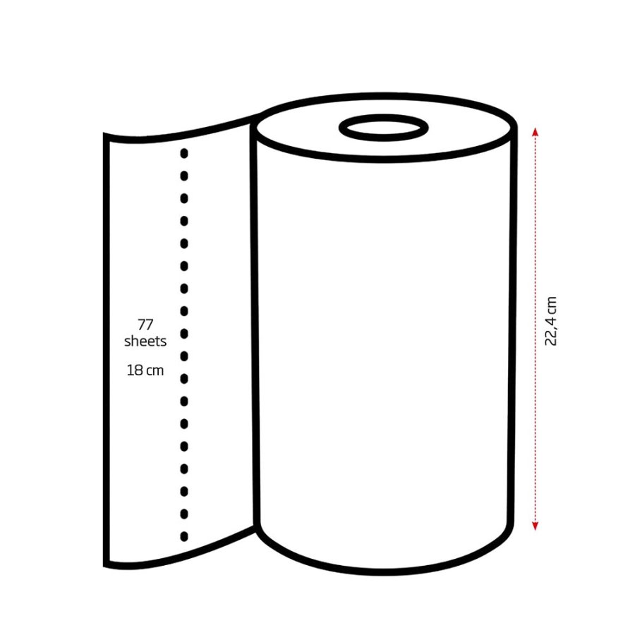 Küchenrolle, Grite Orchidea, 3-lagig, 100 % Frischfaser, 28 Rollen