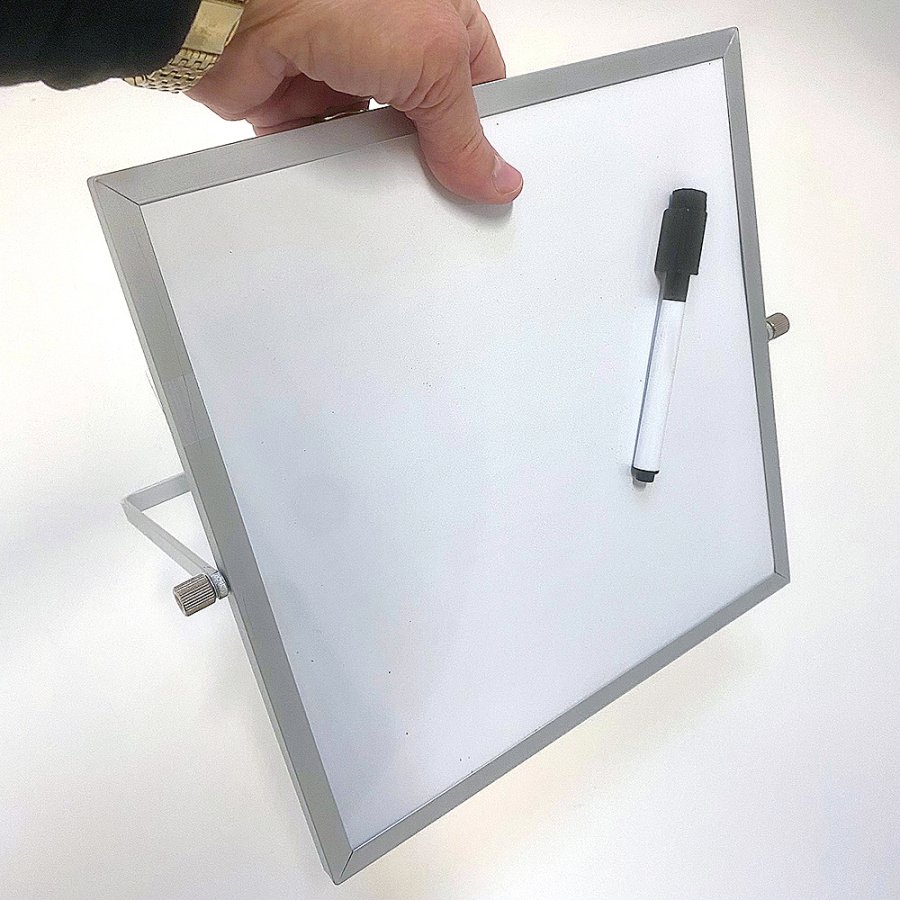 Effektives Mini-Whiteboard f&uuml;r den Schreibtisch - 25x25 cm