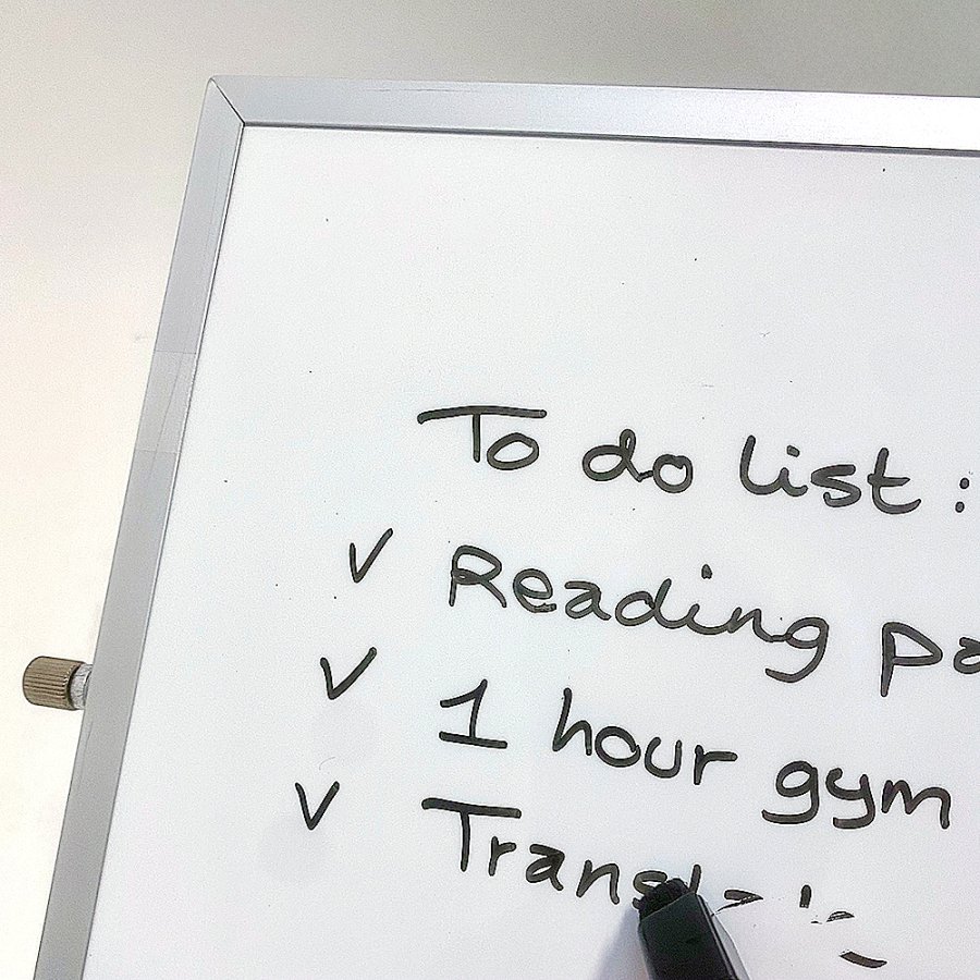 Effektives Mini-Whiteboard f&uuml;r den Schreibtisch - 25x25 cm