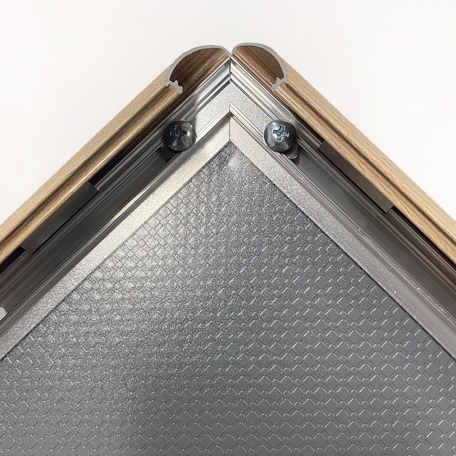 Aluminium-Schnapprahmen, 25 mm, A3, Helle Holzoptik