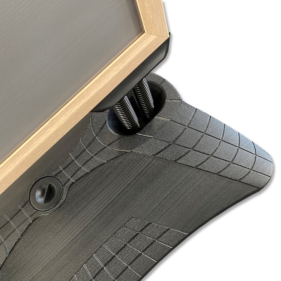 Stilvolles Wind-Pro Wasserbasis Gehwegschild in Grau/Hellholz - A1 Gr&ouml;&szlig;e